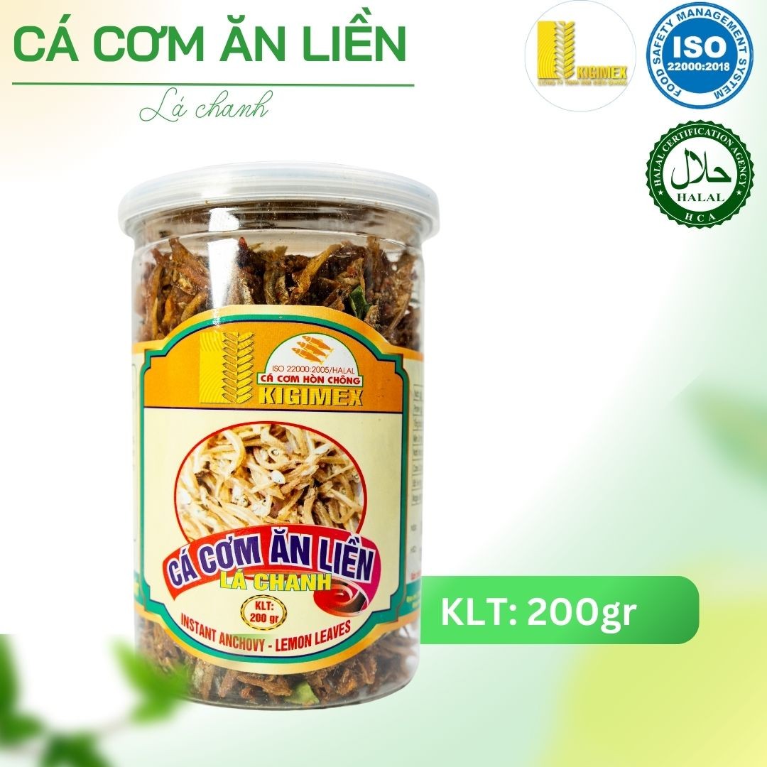 Cá cơm ăn liền -Lá chanh
